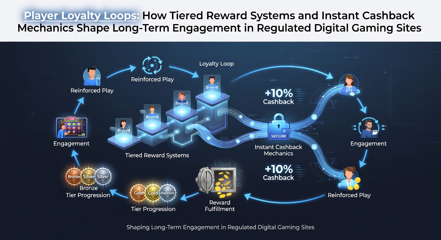 Tiered loyalty program dashboard showing player progression levels and reward tiers on a regulated gaming platform
