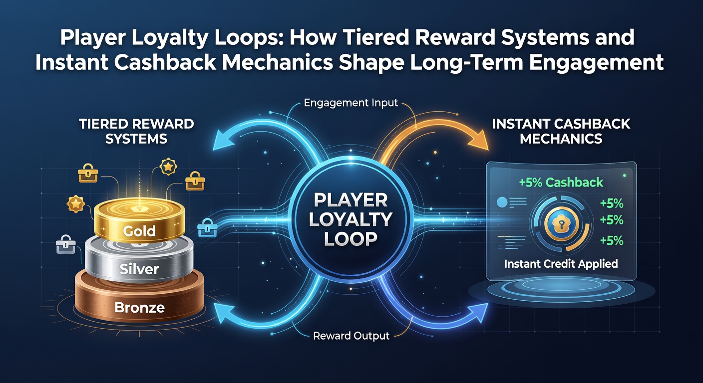 Player engagement metrics dashboard displaying retention curves and loyalty tier progression over multiple months